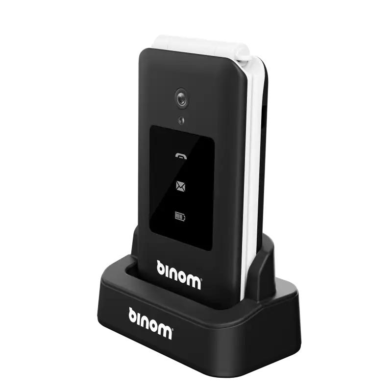 Téléphone portable sénior Binom X3S à clapet et à touches en vendu par Kompa Hasparren